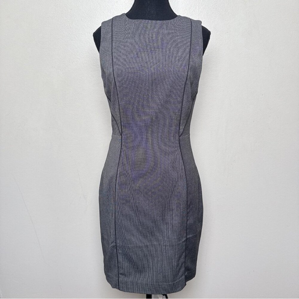 H&M Womens 8 Chic Gray Sleeveless Fitted Office Wear Sheath Dress